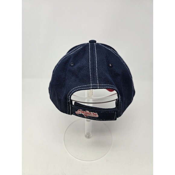 CLEVELAND INDIANS CHEIF WAHOO RED & NAVY BLUE 100% COTTON BASEBALL HAT UNISEX OS - Picture 5 of 12